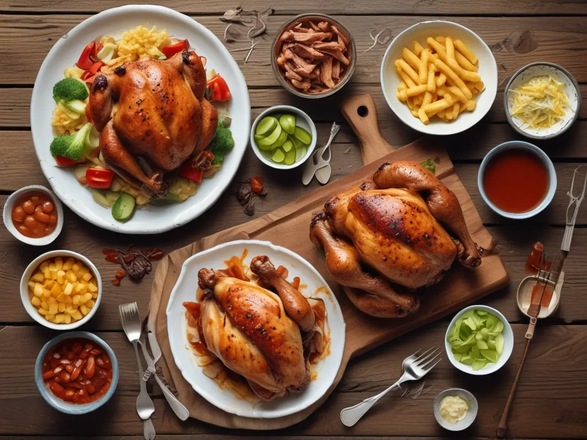 Fresh chicken pieces with spices for a flavorful barbecue chicken recipe