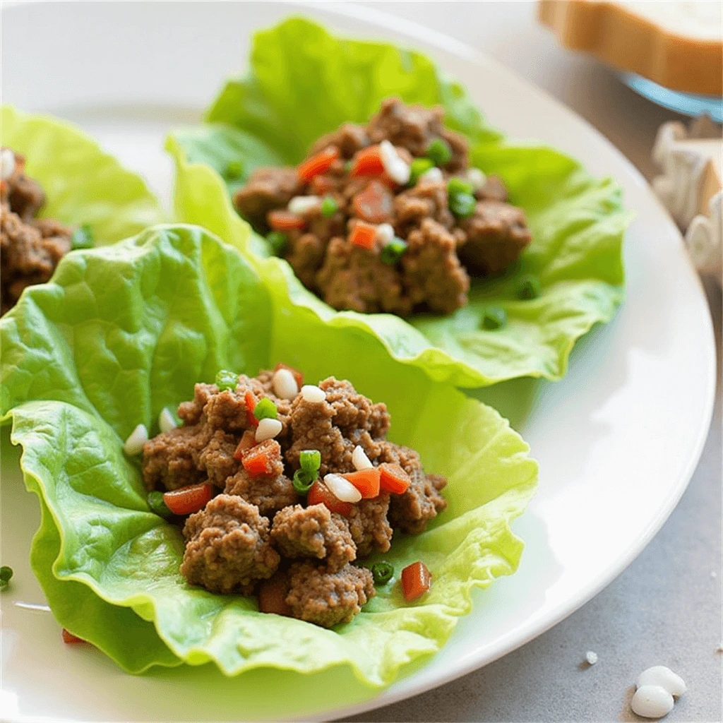 Healthy Lettuce Wraps with Ground Beef – Low-Carb, High-Protein Meal